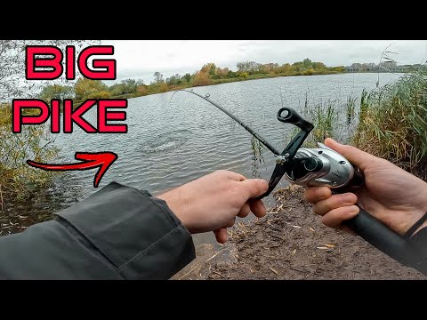 Pike fishing with lures on a new lake  fishing for pike is awesome 