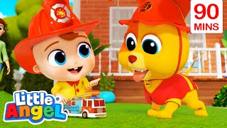 Baby John Learns about Fire Trucks | Job and Career Songs | @LittleAngel Nursery Rhymes for Kids