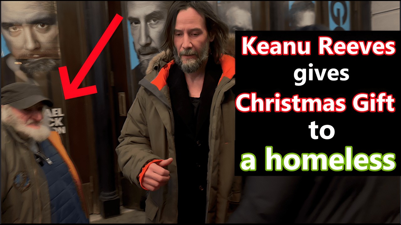 Keanu Reeves Giving 💙Keanu Reeves Gives a Christmas Gift to a Homeless Man 🎄@Keanu Reeves ...