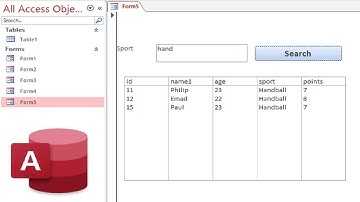 Microsoft Access Search Form: search records in listbox  Using VBA  in access forms
