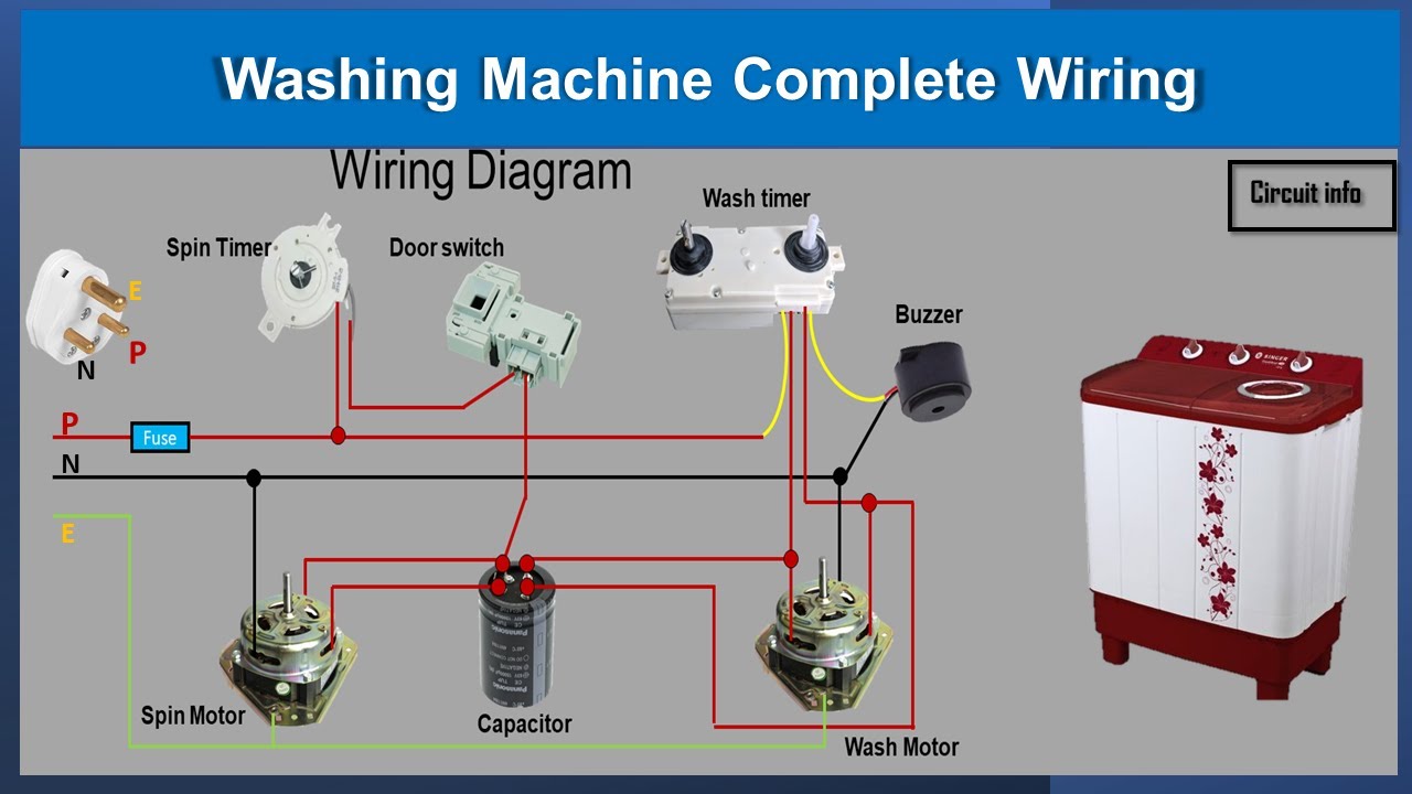 Complete Washing Machine Wiring Diagram Washing Machine Wiring Diagram ...