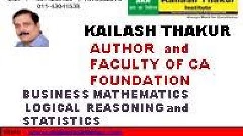 # DOUBTS CLASS II INDEX NUMBER +TIME SERIES II CA FOUNDATION II KAILASH THAKUR II SHORTCUT TRICKS