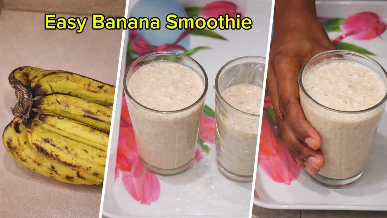 Banana Smoothie Recipes 3 Ingredients Recipe  How to Make Easy Banana Smoothie