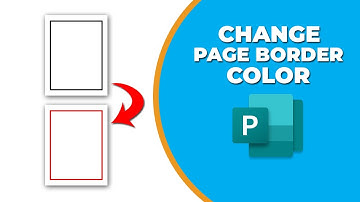 How to change page border color in publisher