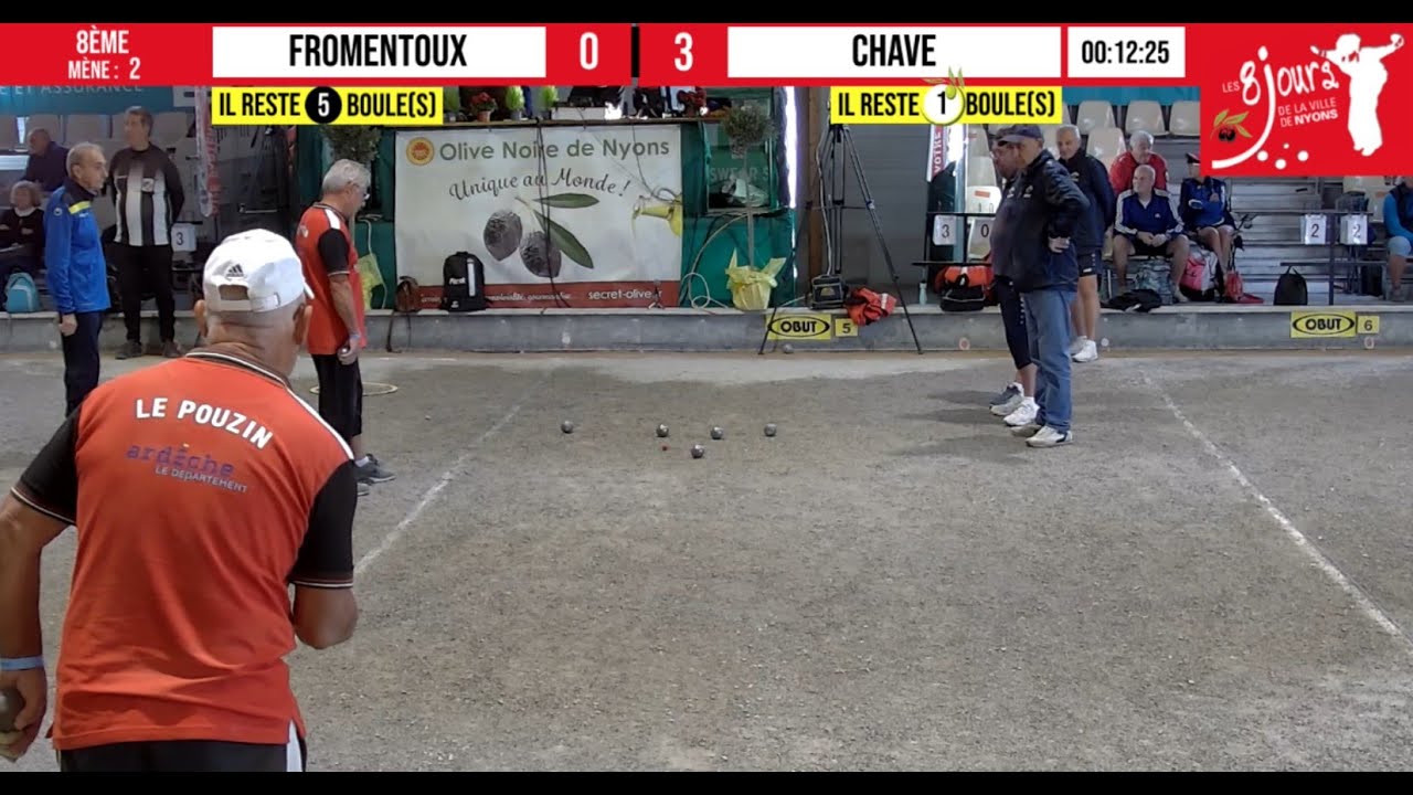 Miniature : 8e FROMENTOUX vs CHAVE : National à pétanque vétérans de Nyons 2021