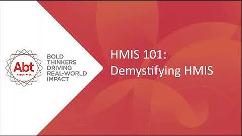 HMIS 101: Demystifying HMIS Webinar