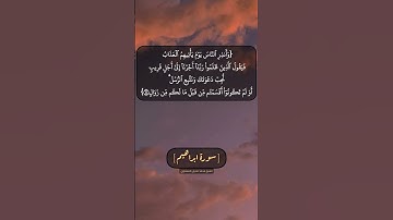 سورة ابراهيم الآية ٤٣ و ٤٤ بصوت الشيخ محمد صديق المنشاوي