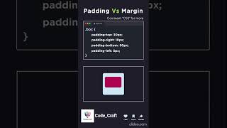 🔥 CSS Padding vs Margin Explained in 30 Seconds! #Shorts