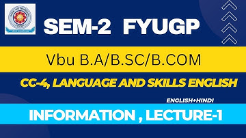 Sem-2 ,Cc-4 - Language and communication skills english  for vbu#youtuber