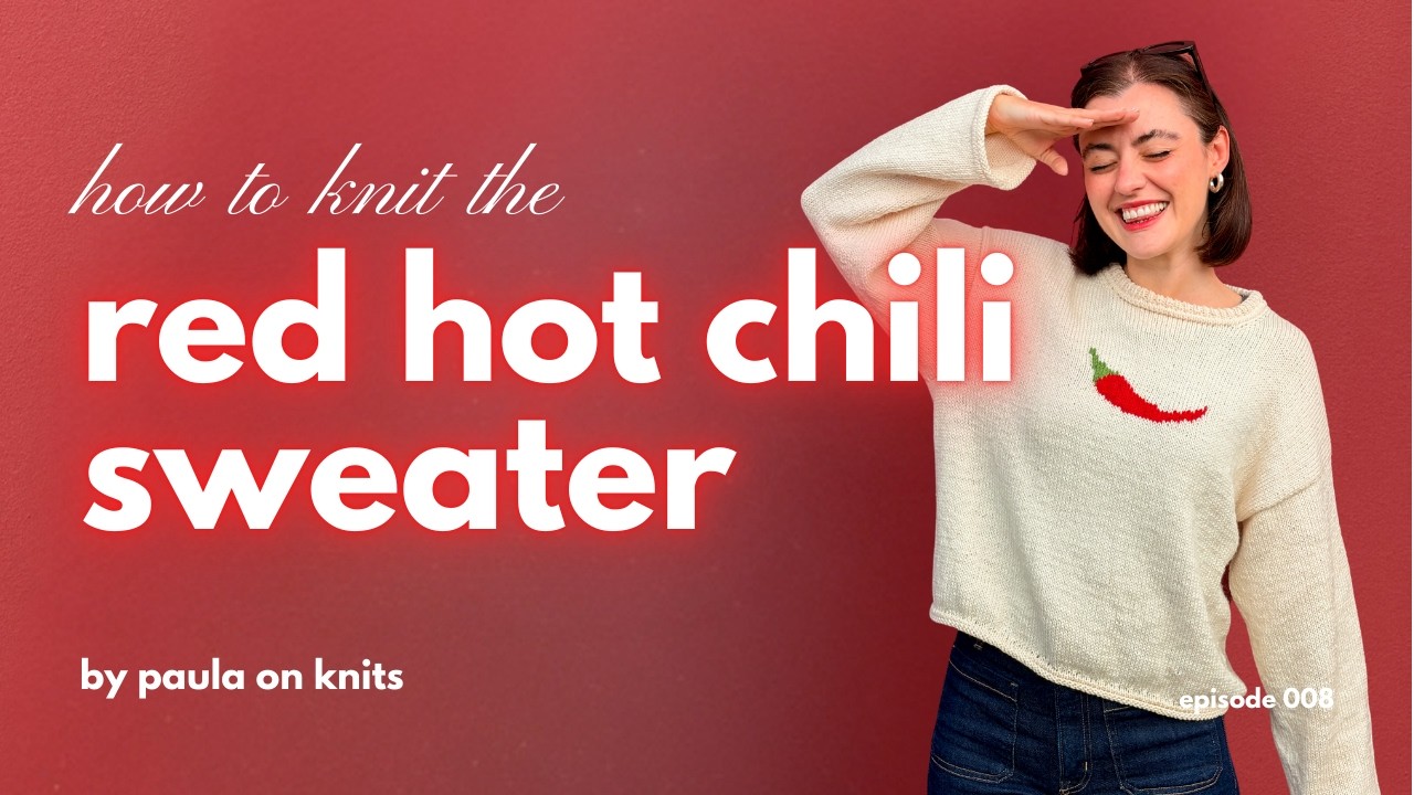 the red hot chili sweater - knitting pattern tutorial 🌶️ - YouTube