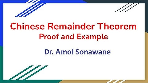 Chinese Remainder Theorem