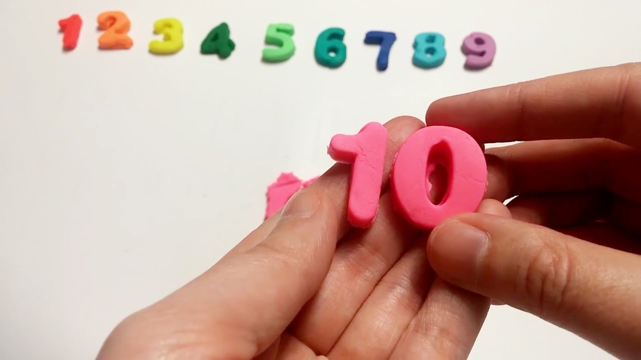 Learn To Count With Play Doh Numbers 1 10 Learning For Toddlers