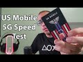 Us mobile 5g speed test  review