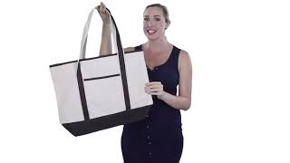 JUMBO SIZE HEAVY CANVAS DELUXE TOTE BAG