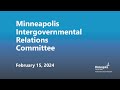 February 15, 2024 Intergovernmental Relations Committee