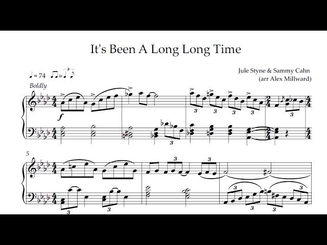 It's been a long long time Sheet music for Piano (Solo) Easy