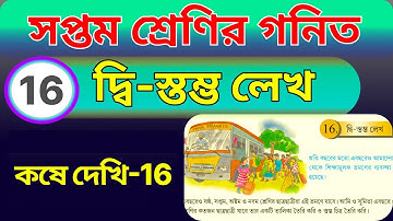 সপ্তম শ্রেণী গণিত || দ্বি-স্তম্ভ লেখ, কষে দেখি 16 || wbbse class 7 math kose dekhi 16