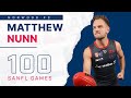 Matthew nunn 100th game interview