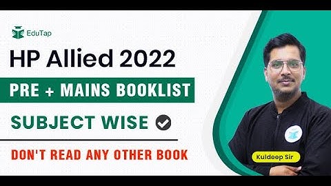 HP Allied 2022 Complete Booklist | Prelims & Mains Books HP Allied Exam | HP Allied Notification