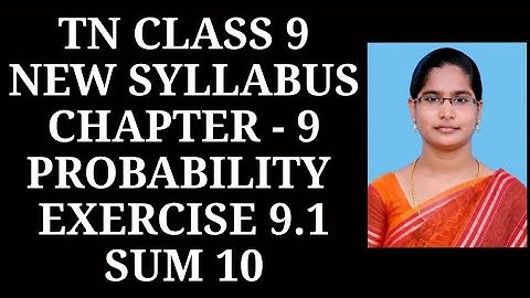 9th Maths Ch-9 Probability | Ex-9.1 (10th sum) | Samacheer One plus One channel
