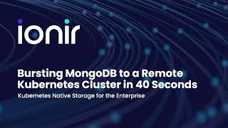 Burst MongoDB to remote Kubernetes Clusters in Minutes