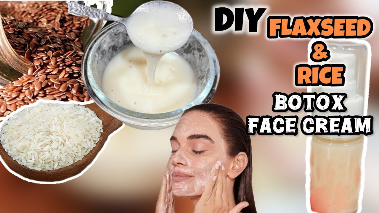 DIY FLAXSEED & RICE BOTOX FACE CREAM ||GET CRYSTAL CLEAR SKIN AT HOME 😲 ...