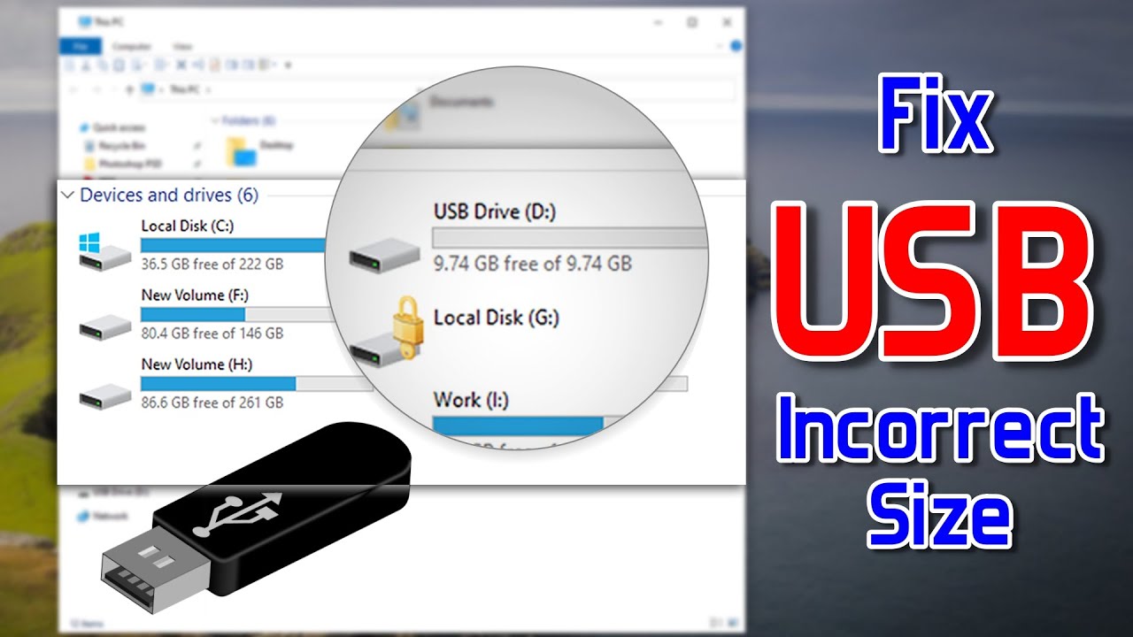 Ung dame Total mineral HOW TO FIX USB DRIVE INCORRECT SIZE | WINDOWS 10 | COMMAND PROMPT | PEN  DRIVE TIPS - YouTube