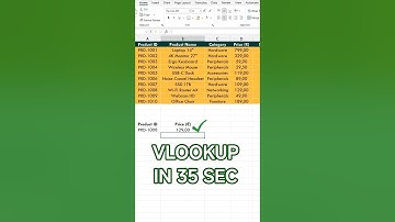 How to Use Excel VLOOKUP for Beginners #shorts
