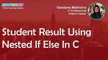 Student Division using Nested If Else - C Programming Course For Beginners in Hindi