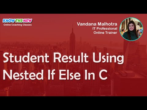 Student Division using Nested If Else - C Programming Course For Beginners in Hindi
