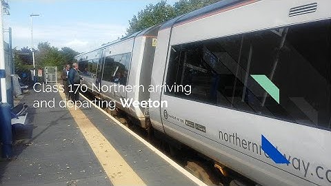 Class 170 Northern arriving and departing Weeton