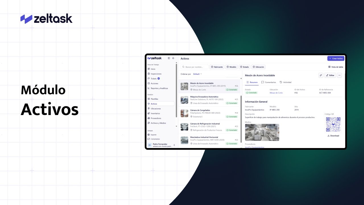 Módulo de Activos en Zeltask | Control y trazabilidad de tus equipos