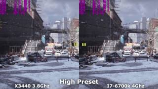 Xeon x3440 vs I7-6700k GTX 970 Tom Clancy's The Division