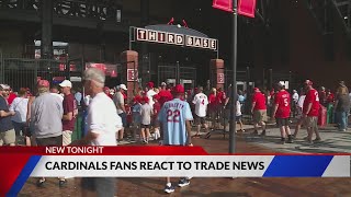 Cardinals fans react to team trades Fans React To Record Low Attendance At Busch Stadium Iii