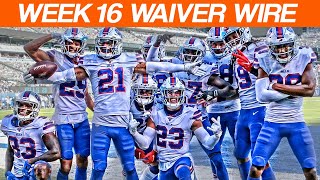 Waiver Wire Adds Week 16 Fantasy Football (2023)