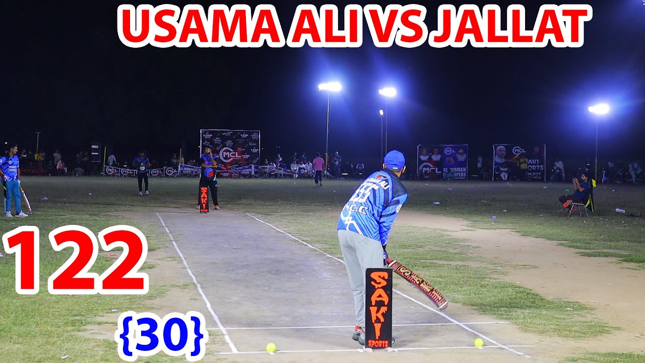 USAMA ALI VS JALLAT 114 RUNS NEED 30 BALLS BEST MATCH IN TAPE BALL ...