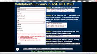 Part 86   ValidationSummary in asp net mvc