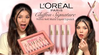 TERBARU !! L'OREAL BRILLIANT SIGNATURE GLOSSY LIP STAIN | TAHAN LAMA SIH  YA😃 | Maria Soelisty