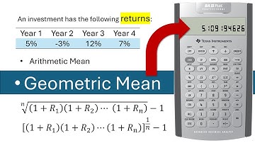 Geometric Mean of Investment Returns on the BAII Plus Calculator