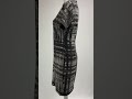 DKNY Black White Jacquard Textured Knit S Slv Pencil Dress Size S M 89