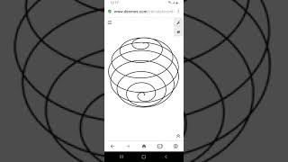 Creating Spiral Sphere using Parametric Equation on Cartesian Plane #spiral #sphere #desmos