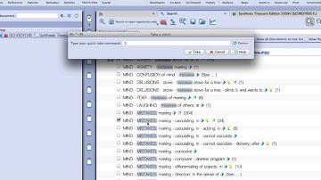 Using the search function in Radar Opus