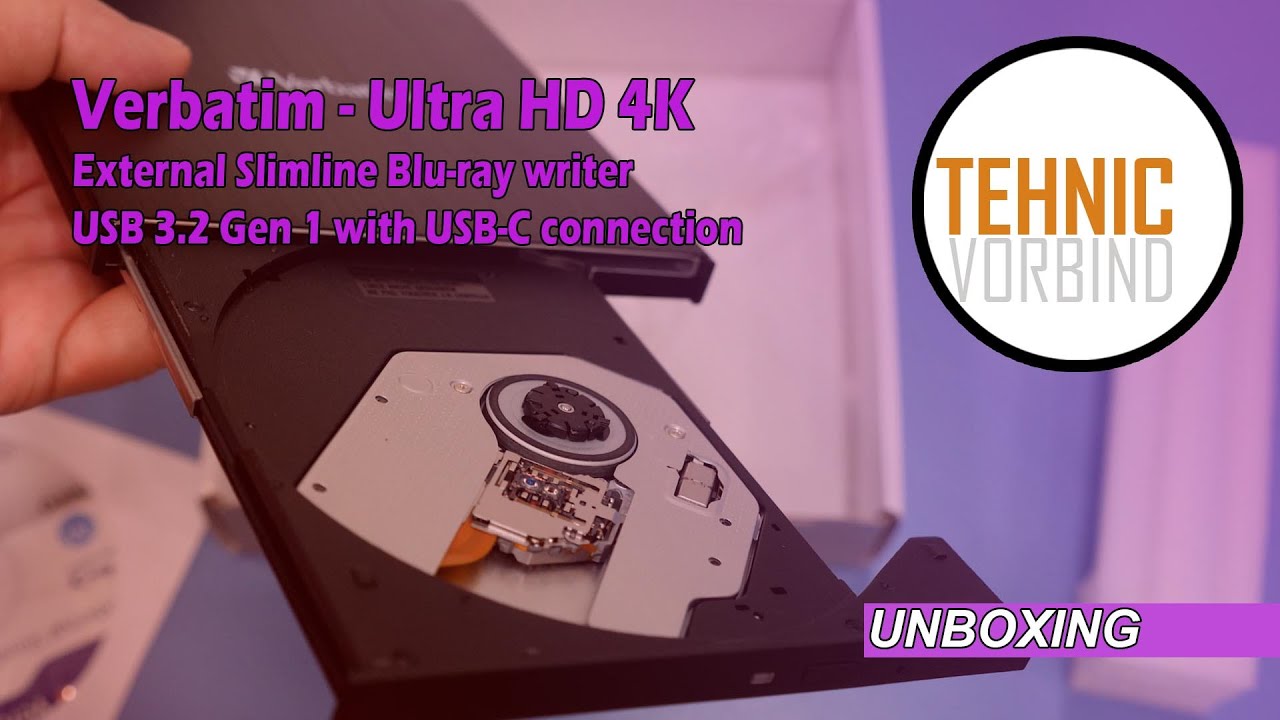 Graveur Blu-ray externe ultramince USB 3.1 GEN 1 avec connexion