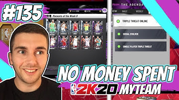 NBA 2K20 MYTEAM COMPLETING MOMENTS OF THE WEEK SETS AND MONTHLY AGENDAS!!| NO MONEY SPENT #135