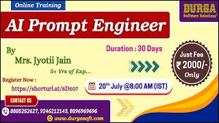 AI Prompt Engineer Online Training @ DURGASOFT