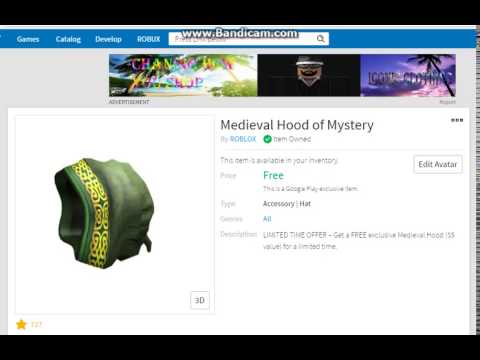 How To Get Medieval Hood Of Mystery Youtube - roblox avatar medieval hood of mystery