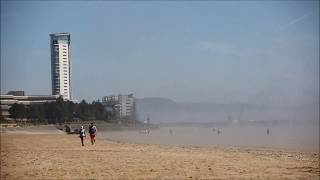 Fog in Swansea Bay, Wales, UK