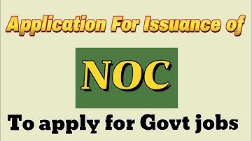 Application for issue of NOC// NOC format// No Objection Certificate ‎⁨@memorableclips-n6s⁩ 