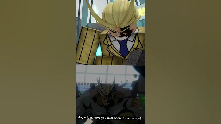 All might in ROBLOX Heroes Battlegrounds vs Anime