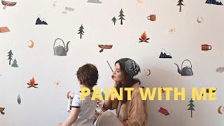 Nursery mural speed painting